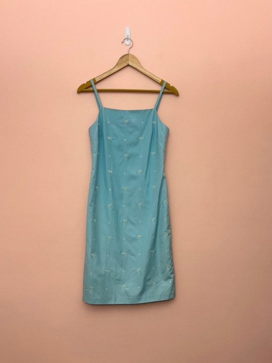 Brooks Brothers Dresses & Skirts - Brooks Brothers Vibrant Embroidered Palm Tree Resortwear Dress Size 2